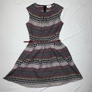 Mystic LA Women’s Sleeveless Midi Dress, Purple Textured Pattern, Size M